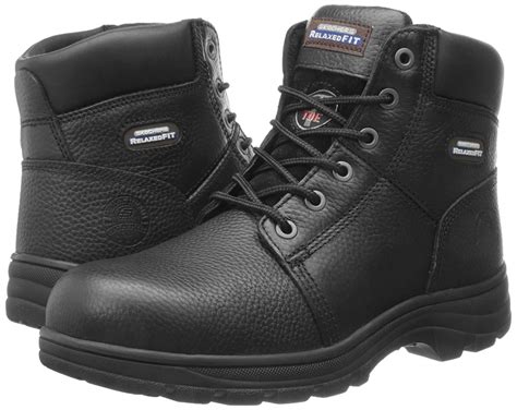 Amazon's choice for skechers steel toe. Skechers Mens 77009 Leather Steel toe Lace Up Safety Shoes ...