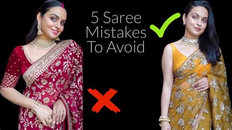 5 saree mistakes to avoid youtube