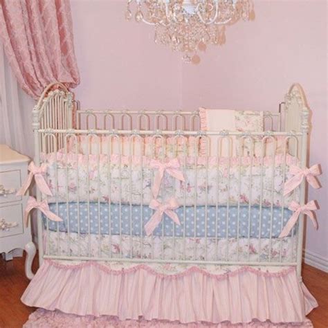 Ties and piping on bumper are made of sweet lavender seersucker fabric. Princess and the pea | Luxury baby nursery, Princess crib ...