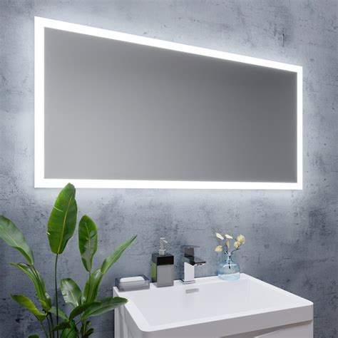 Keenware Kbm 338 Led Frosted Edge Backlit Bathroom Mirror With Demiste Eurogenco