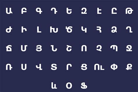 Armenian Alphabet Handwriting