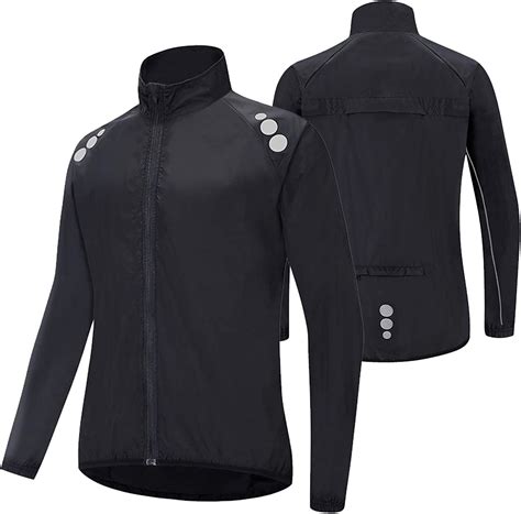Breathable Waterproof Cycling Jacket Menultralight Reflective Mens
