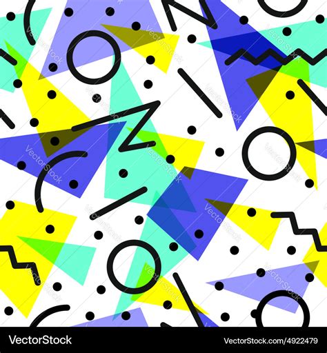 Retro 80s Pattern Background Royalty Free Vector Image