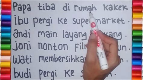 Belajar Menulis Dan Membaca Kalimat Bahasa Indonesia Dengan Mudah Untuk