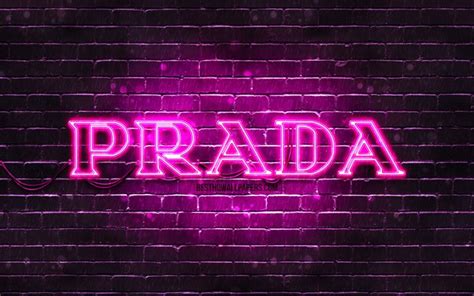 Download Wallpapers Prada Purple Logo 4k Purple