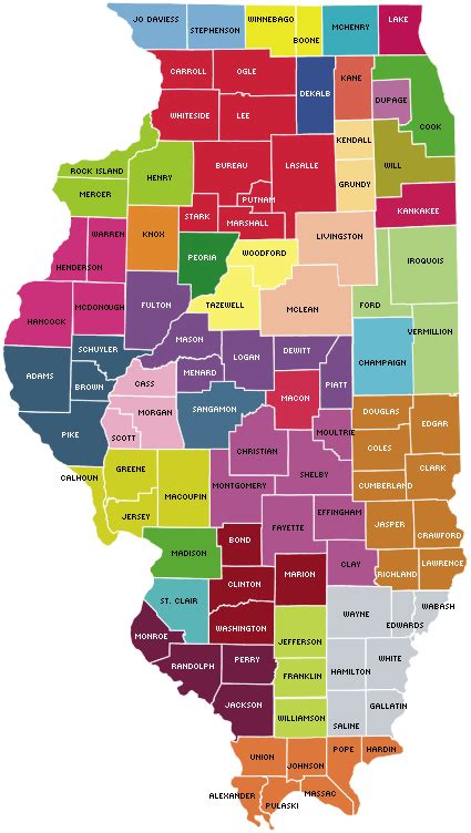 Counties In Illinois Map With Cities World Map