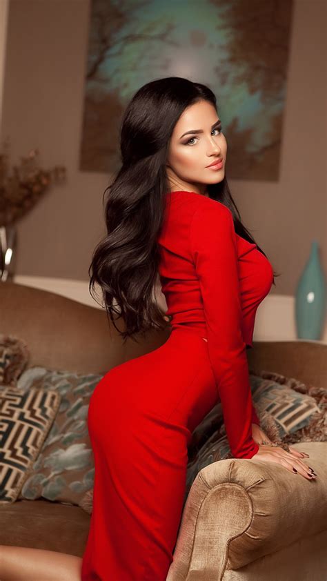 Women Ukrainian Ukrainian Model Model Dark Hair Long Hair Arched Back Bottom Up Looking