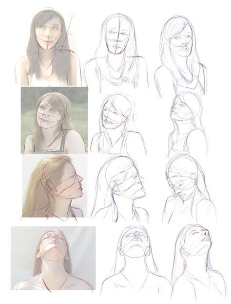 how to draw head from different angles Google søgning Face drawing