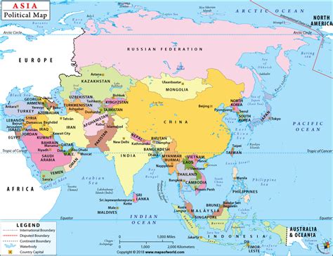 Map Of Asia Physical And Political