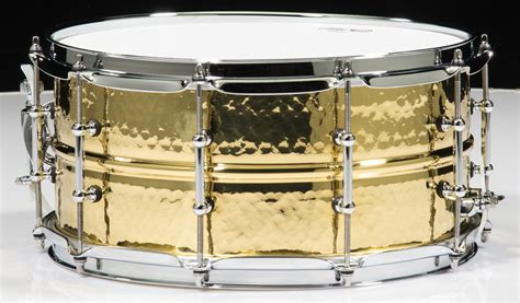 Ludwig Hammered Brass 65x14 Snare Drum Wtube Lugs