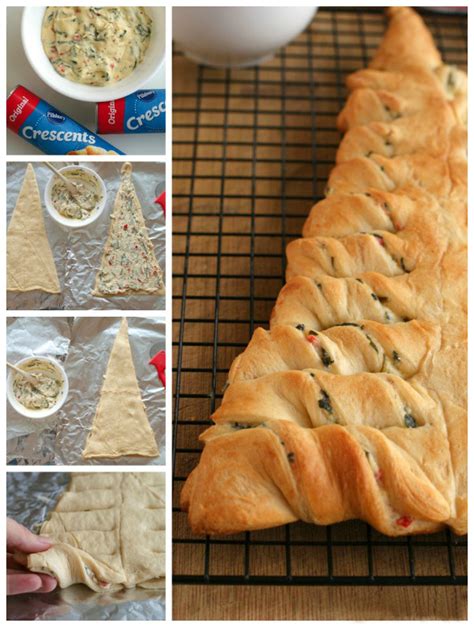 Spinach Dip Stuffed Crescent Roll Christmas Tree The Two Bite Club