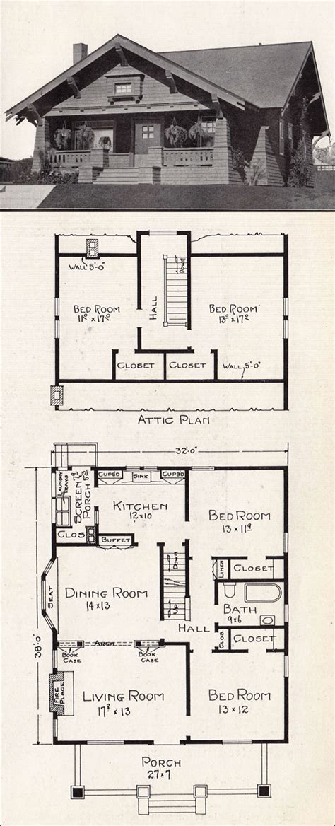 California Bungalow Vintage House Plans House Plans With Pictures