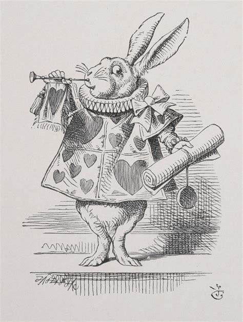 White Rabbit From Alices Adventures In Wonderland Sir John Tenniel