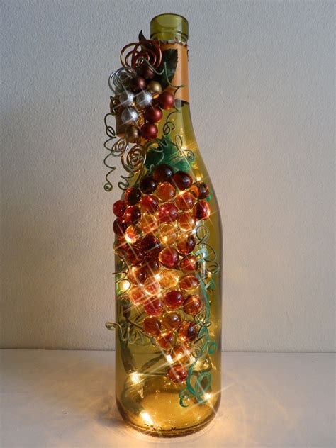 Autumn Spice Decorative Lighted Wine Bottle