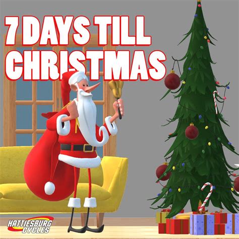 7 Days Till Christmas Days Till Christmas Christmas Ornaments Merry