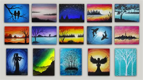 15 Silhouette Acrylic Painting Tutorial And Demonstration Videos
