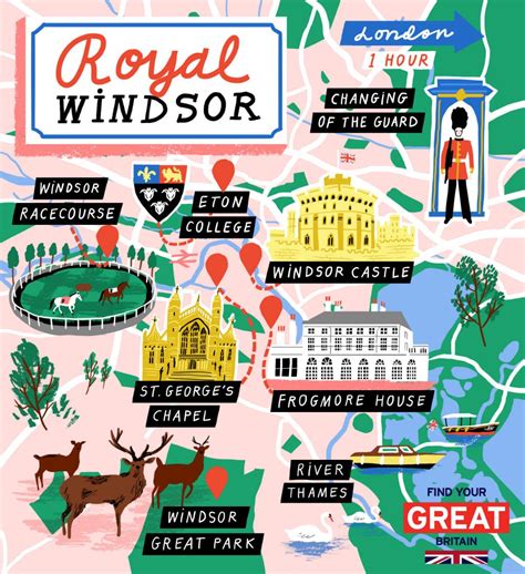 Royal Windsor Itinerary And Map Visit Britain England Map