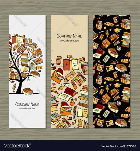 Books Library Banners Design Royalty Free Vector Image