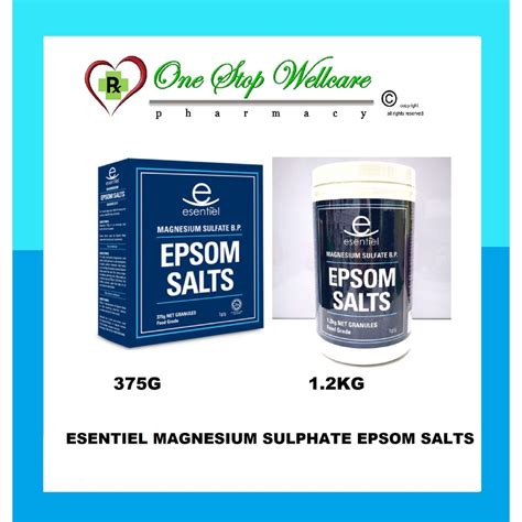 Esentiel Magnesium Sulphate Bp Epsom Salts 375g 12kg Shopee Malaysia