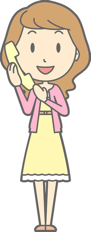 Amy Woman Is Talking On The Telephone Clipart Free Download