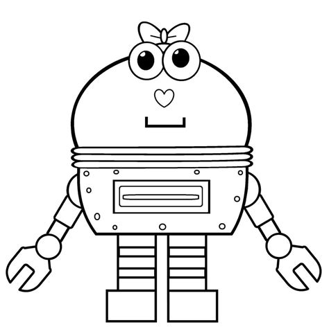 Sevimli Robot Boyama Sayfası Boyama Online