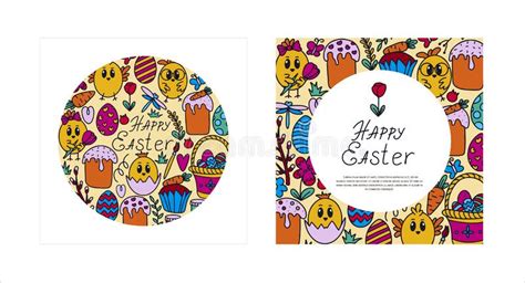 Easter Traditional Doodle Banners Eggs Chickens Basket Christian