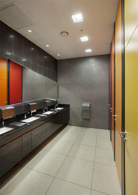 See more ideas about public bathrooms, restroom design, bathroom design. Contemporary Bathroom | Office bathroom design, Toilet ...