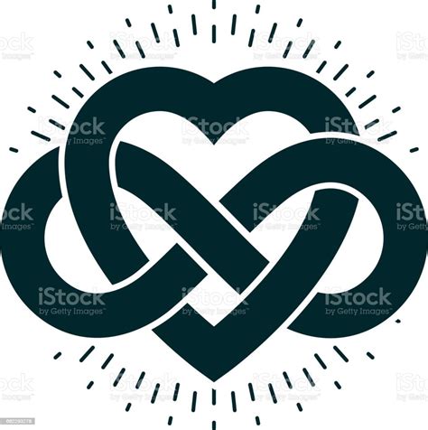Timeless Love Concept Vector Symbol Created With Infinity Loop Sign And