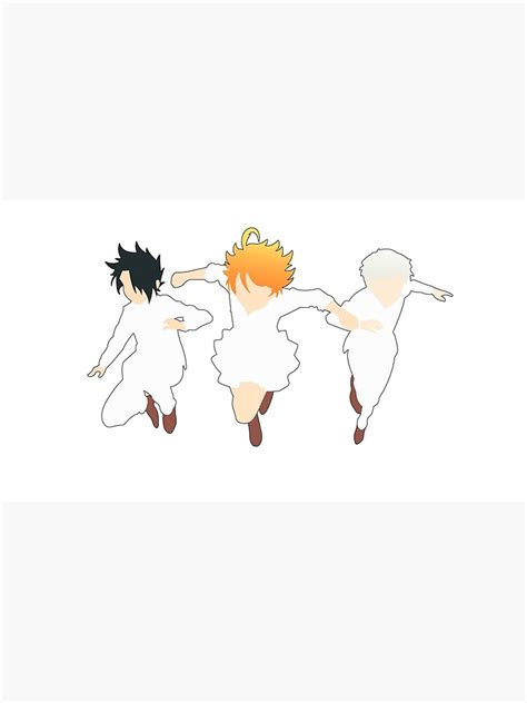 The Promised Neverland Trio Single Poster For Sale By Anime Dude