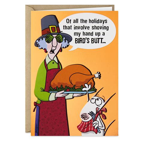 maxine™ bird butt funny thanksgiving card greeting cards hallmark