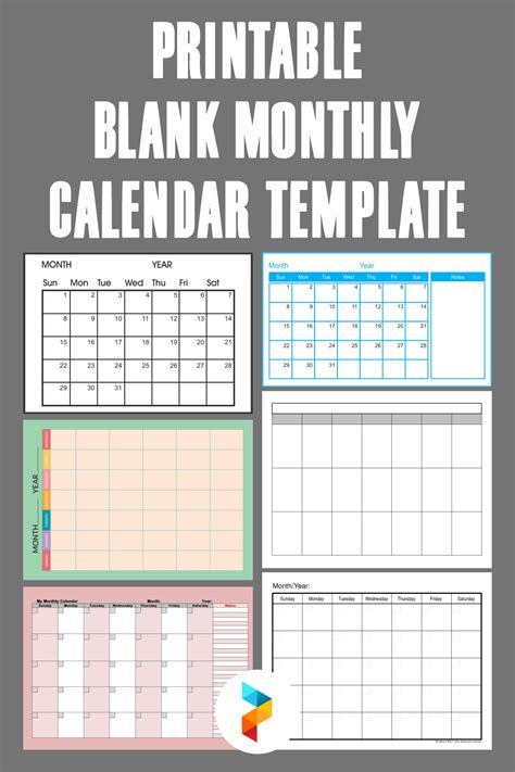 Blank Monthly Calendars Are Very Useful You Can Create A Full Month