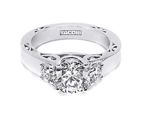 Staying calm helps you to think straight, so take a deep breath first. 18K Tacori 3 Stone Crescent Engagement Ring - Diamond ...