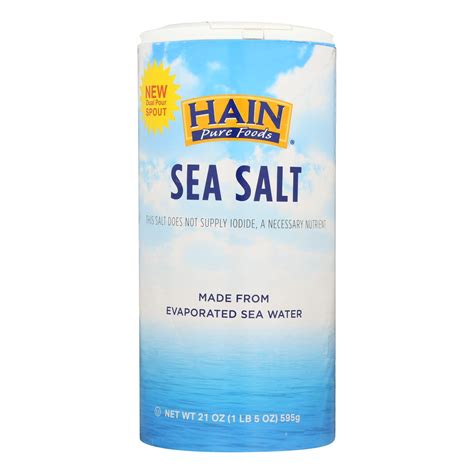 Case Of 8 Hain Sea Salt 21 Oz