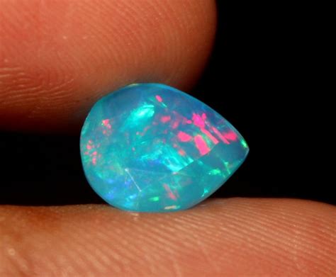 Natural Light Blue Opal Gemstone Faceted Opal Welo Opal Etsy