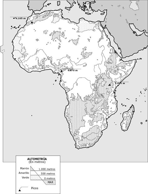 Mapa Físico De Africa Mudo Para Imprimir Imagui