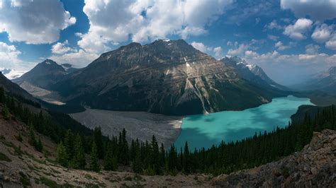 The Unbelievably Turquoise Peyto Lake In Banff Ab Oc 3840x2160 R