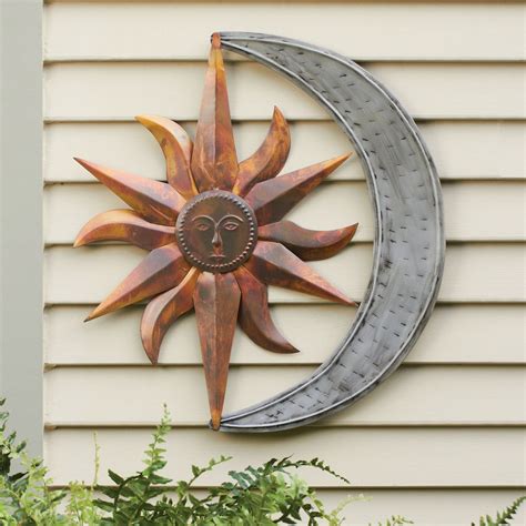 Sun And Moon Indoor Outdoor Metal Wall Art