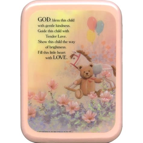 Pink Frame God Bless This Child Plaque Cm 21x29 8 12x 11 12