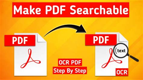 How To Make Searchable Pdf Files Ocr Pdf Youtube