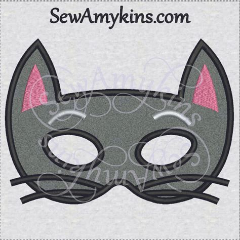 Cat Mask Applique Halloween Design Now In 2 Sizes For Kids And Adults