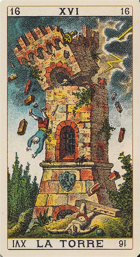 The number 16 card of the major arcana, the tower, represents significant and unexpected disruption. What Does The Tower Card Mean? - Terrys Tarot