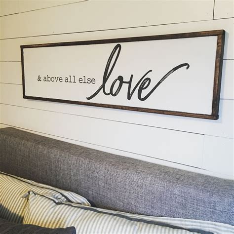 Above All Else Above The Bed Sign Free Shipping Etsy Home Decor
