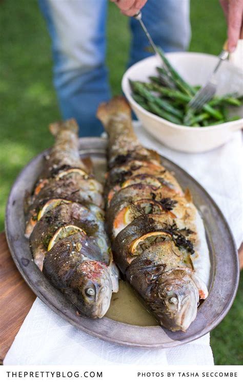 Whole Grilled Trout Stuffed With Lemon Fennel And Herbs Grilled Trout Herb Recipes Cooking Trout
