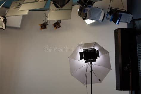 Television Studio With Various Lighting Fixtures Modern Tv Business