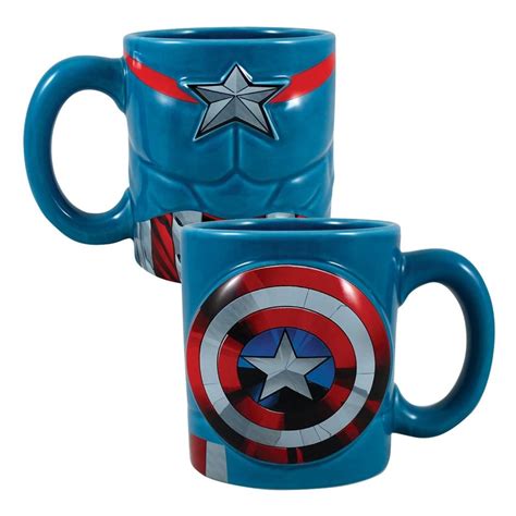vandor marvel captain america 20 oz bas relief ceramic mug marvel captain america marvel