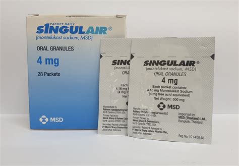 Montelukast Oral Granules 4 Mg Singulair Og 4 Mg English Version