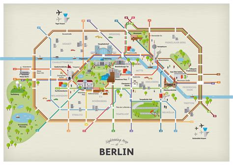 Mapa de atracciones turísticas de Berlín Berlín turismo Berlin viaje y Viajes