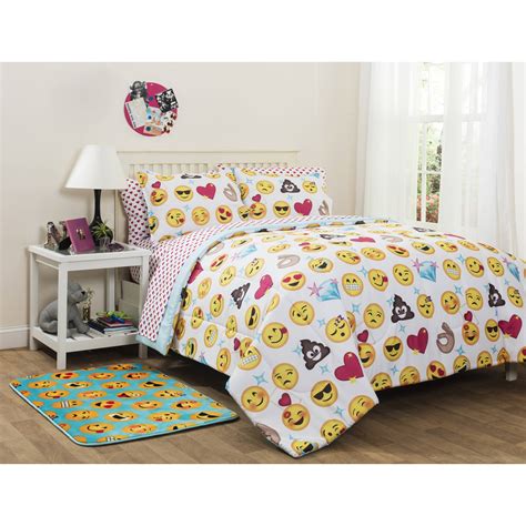 Emojis look like images, or icons, but they are not. 7 piece Emoji Pals Bed in a Bag Complete Bedding Comforter ...