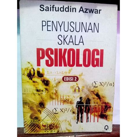 Jual Buku Penyusunan Skala Psikologi Edisi Saifuddin Azwar Halaman Gram Shopee