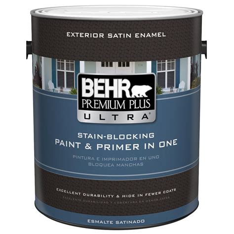 Behr Premium Plus Ultra 1 Gal Ultra Pure White Satin Enamel Exterior